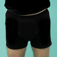 Highly absorbent incontinence boxer shorts for men