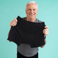 Highly absorbent incontinence boxer shorts for men
